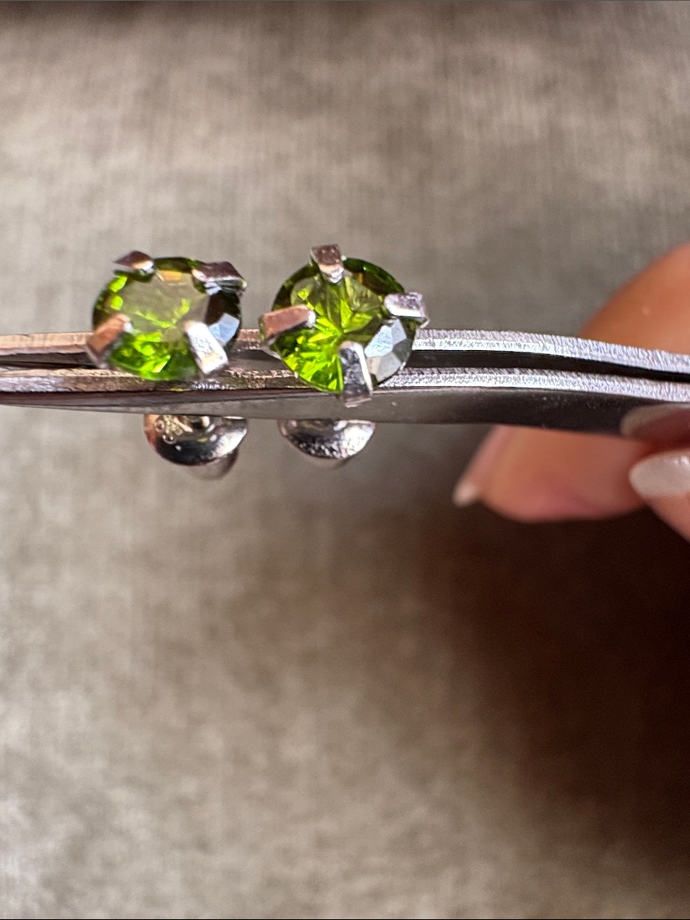 Peridot Sterling Silver Stud Earrings 5mm